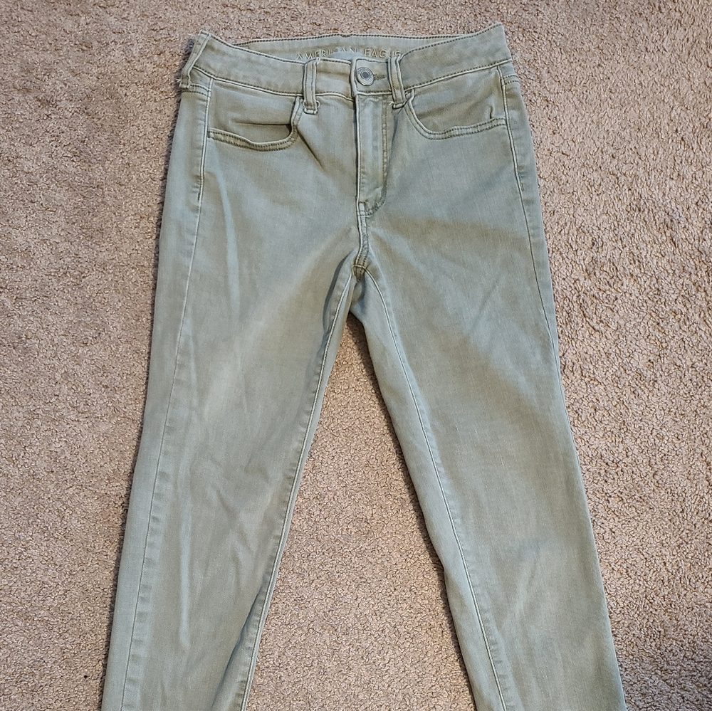 Light Green Extra Long Jeggings